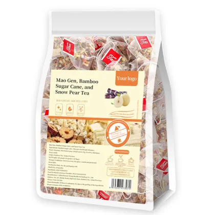 Mao Gen Bamboo Sugar Cane and Snow Pear Tea - Healthy Instant Bag Tea for Adults