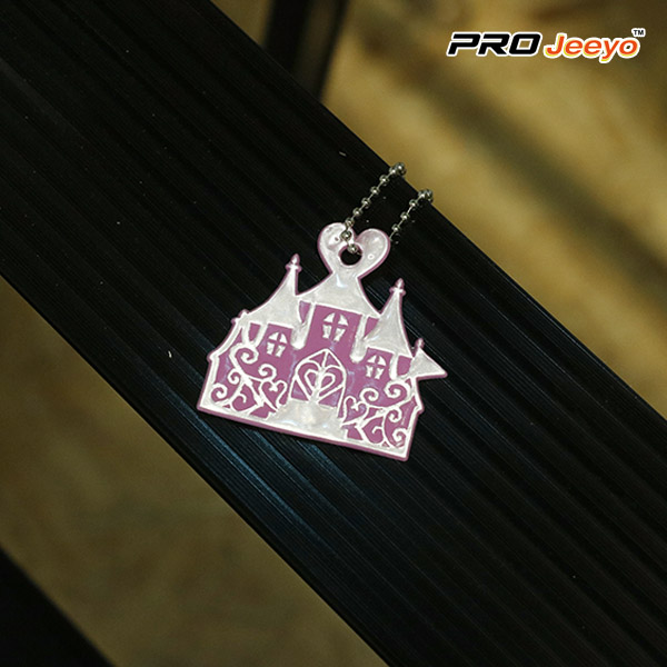 pink castle girl party pendant