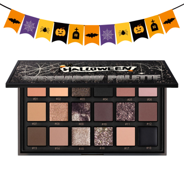 Wholesale Talc-Free Smoky Matte Glitter Eyeshadow Palette for Halloween