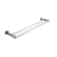 Bathroom Wall Double Towel Bar Chrome