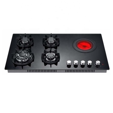 High Quality 4-Burner Gas and Electric Built-in Cooktop with Infrared Ceramic and Induction Hobs