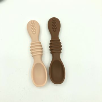 Baby Silicone Double-Head Sticky Spoon - Silicone Training Spoon for Children