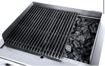 High Quality Table-Top Commercial Gas Rock Grill for Kitchen Equipemnt