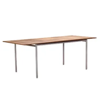 Outdoor Dining Table, Rectangle, Extendable with #304 Stainless Steel Frame, Teak Garden Furniture