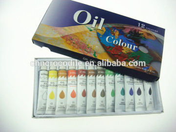 12*12ml kids canvas painting set, good quality artist oil colors oil paint
