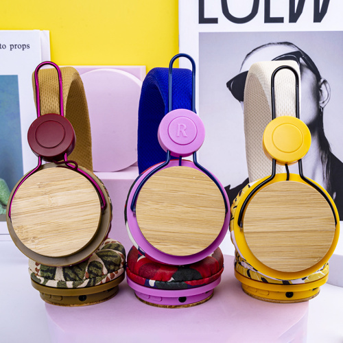 LINX Fashion wooden headphone colorful headset 3.5mm plug type c plug
