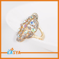 Yeni varış altın kaplama Mesh Crystal Ring tasarımlar