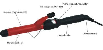 professional hair curler sticks with temperature control