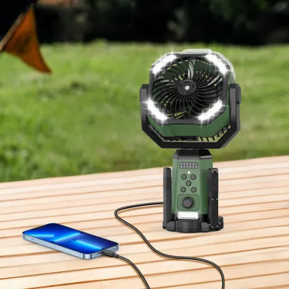 Double Leaf Camping Spray Fan