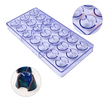Transparent Polycarbonate Chocolate Mold - Hard Plastic DIY Candy Mold for Mousse, Jelly, Praline, Truffle