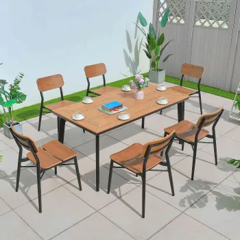 Wholesale Outdoor Restaurant Furniture: Plastic Wood Tables and Aluminum Patio Dining Sets