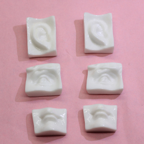 Lovely Miniature Eye Mouth Ears Sculpture Flatback Resin Cabocon Lovely Sculpture Flatbacks For Scrapbooking Jewelry Accessories