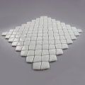 White Glass Mosaic Kite Shape Wall Tile Decoration