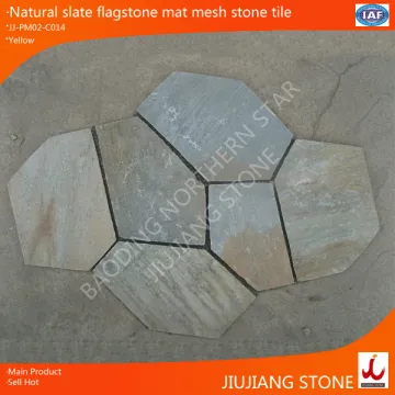 natural paving stone on net for gardening