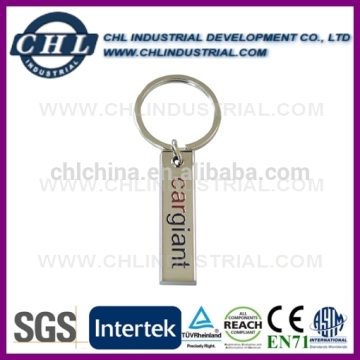 Die cast logo printed custom metal keychain