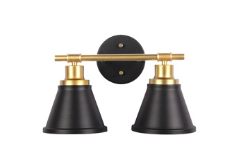 Baja modern 2 cahaya dalam ruangan lampu rias dekoratif dalam ruangan