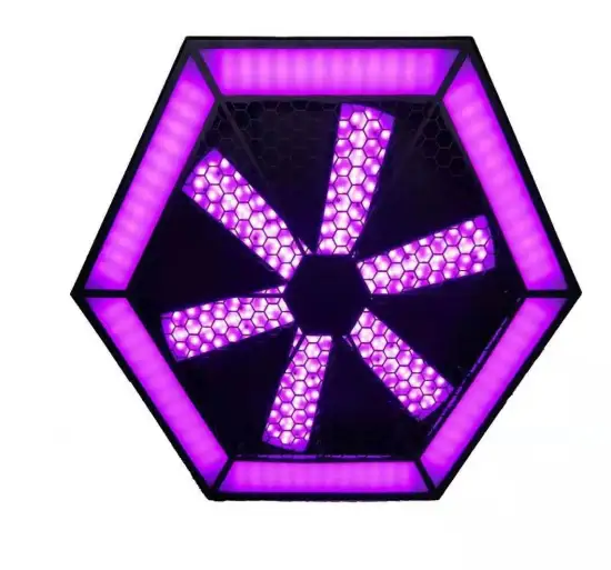 576pcs 5050 SMD LED Fan Light RGB 3-in-1 DMX Night Club LED Effects Retro Stage Light