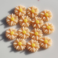 Бусины-шармы из акриловой смолы с цветком ромашки карамельного цвета, 13 мм