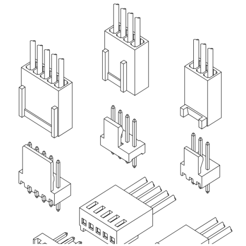 2543 Seri 2.54mm Pitch Wire Ke Konektor Papan