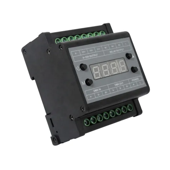 DMX303 3-Channels 220V Dimmer with 0-10V Output Signal - DMX Dimmer Controller