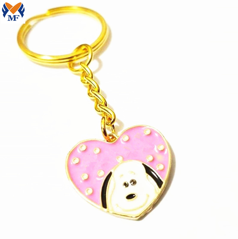 Metal Customized Logo Dog Keychain Charm