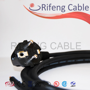 2012-hot-H05RR-F 3X0.75 Electric Cable with Plug(power cord)