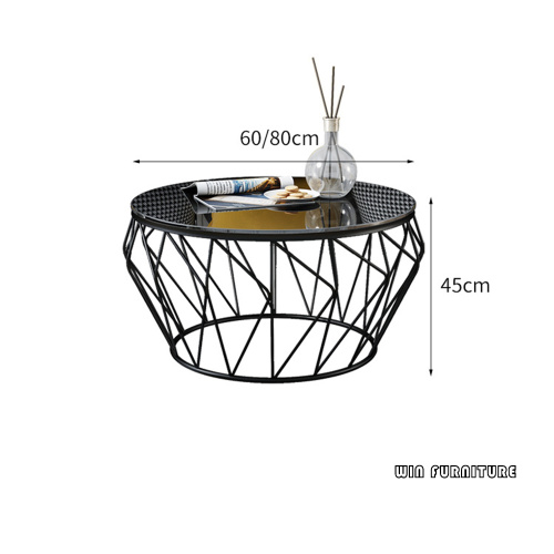 Table basse en fer de style américain