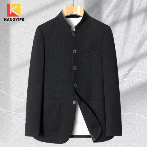 Elegant Stand-Up Collar Business Suit Jacket