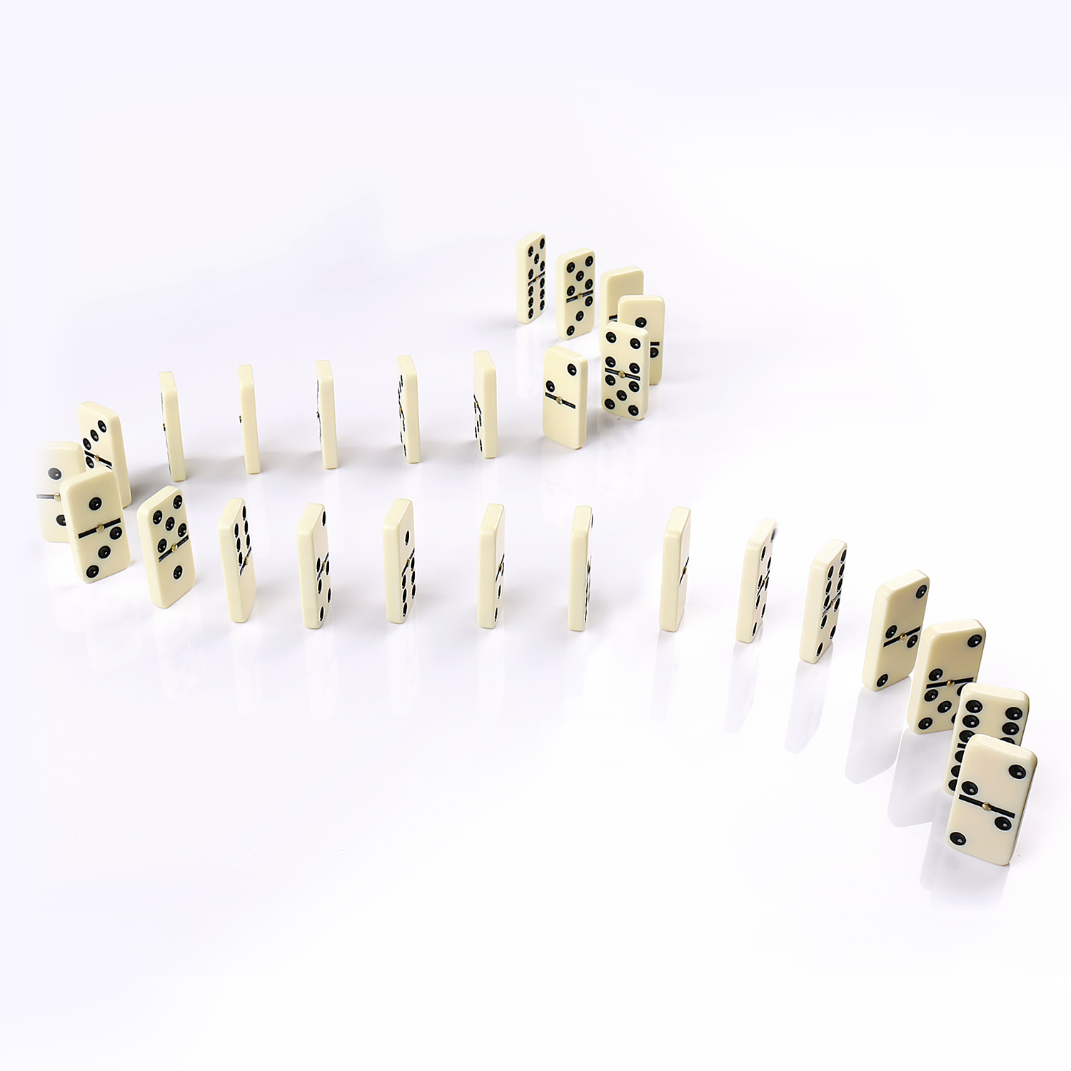 Wooden Box Plastic Dominoes