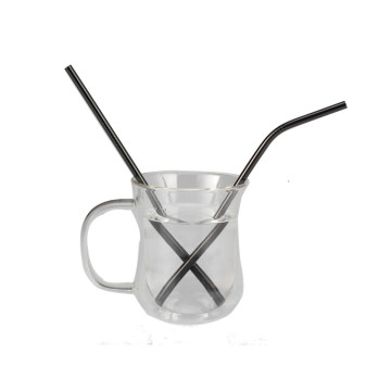 Black Food Grade Stainless Steel Straws Set