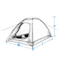 1.86kg green Mountaineering tent wind resistant