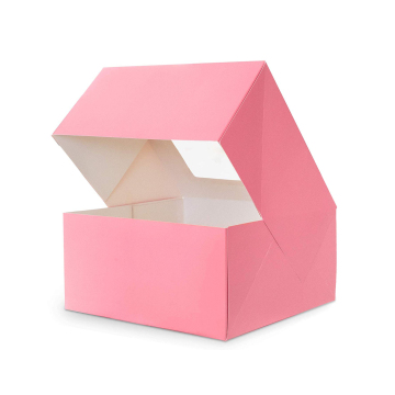 Professional Bakery Pink Cake Boxes with Window - Bulk Orders
