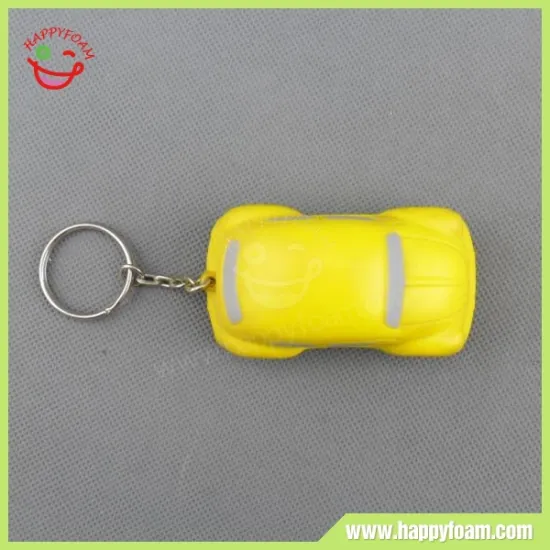 Anti stress car pu foam soft toy keychain