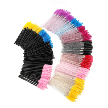 50 Pack Disposable Lash Extension Brushes - Black Cleaning Tools for Eyelash Extensions