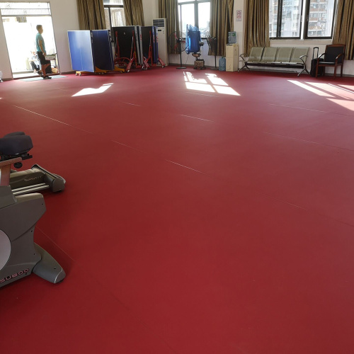 Gym room sports flooring