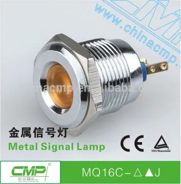 Thread diameter 16mm anti-vandal led lights chrome bezel IP67