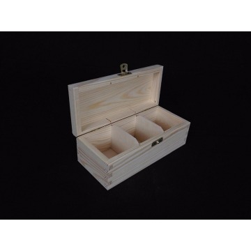 New Plain Unfinished Wooden Tea Bags Box