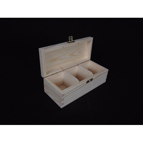 New Plain Unfinished Wooden Tea Bags Box