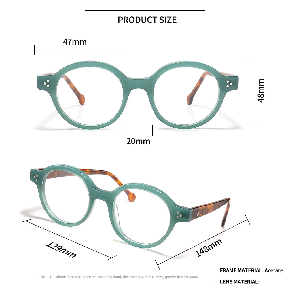 Luxury Round Acetate Optical Frame