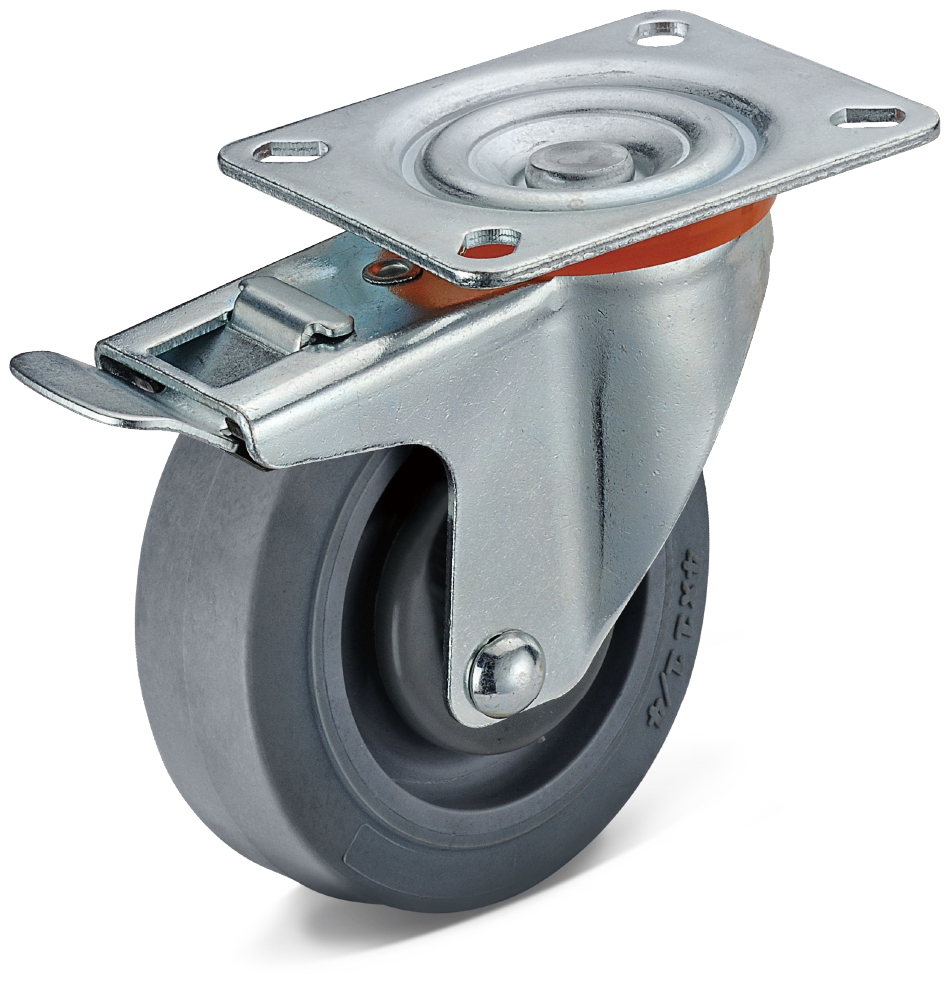 TPR Integrated Double Brake Casters