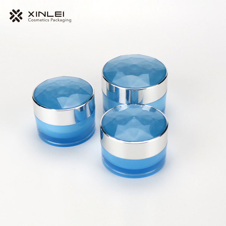 30g blue straight round cosmetic cream bottle