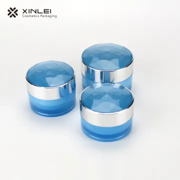 30g blue straight round cosmetic cream bottle