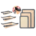 Tapis de cuisson en silicone avec casseroles de boutonnage