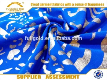 2016 Hot sale wholesale 50D knitting chiffon with foil,long dress chiffon new style in shaoxing