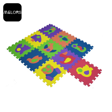 Tapis de sol en puzzle pour bébé, imprimé animal EVA