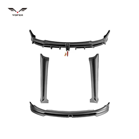 Yofer Universal Car Front Rear Bumper Splitter Diffuser Lip Accessories Body Kit Spoiler for Tesla Model 3