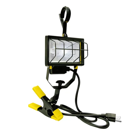 250W Portable Halogen Floodlight Clamp Lamp: Ideal for Indoor and Outdoor Use