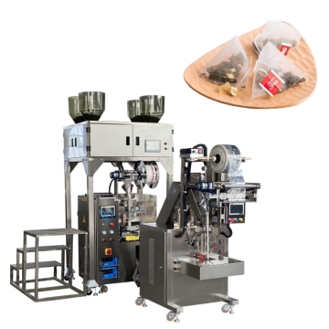 Máquina de embalagem de pacote de chá de triângulo de nylon ultrassônico automático completo de vedação vertical