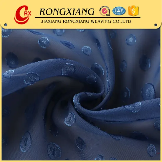 Garments fabric supplier Woven polyester chiffon jacquard fabric price per meter