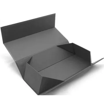 High Quality Black Cosmetics Folding Box with Magnet